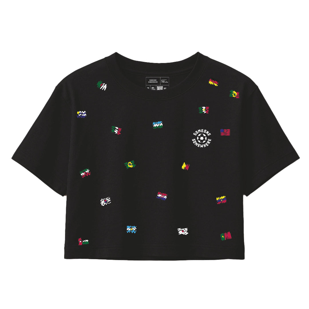 Playera Copa Confetti Negro-Mujer