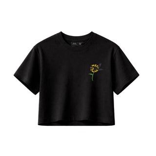 Playera Mujer Cempasúchil Negra