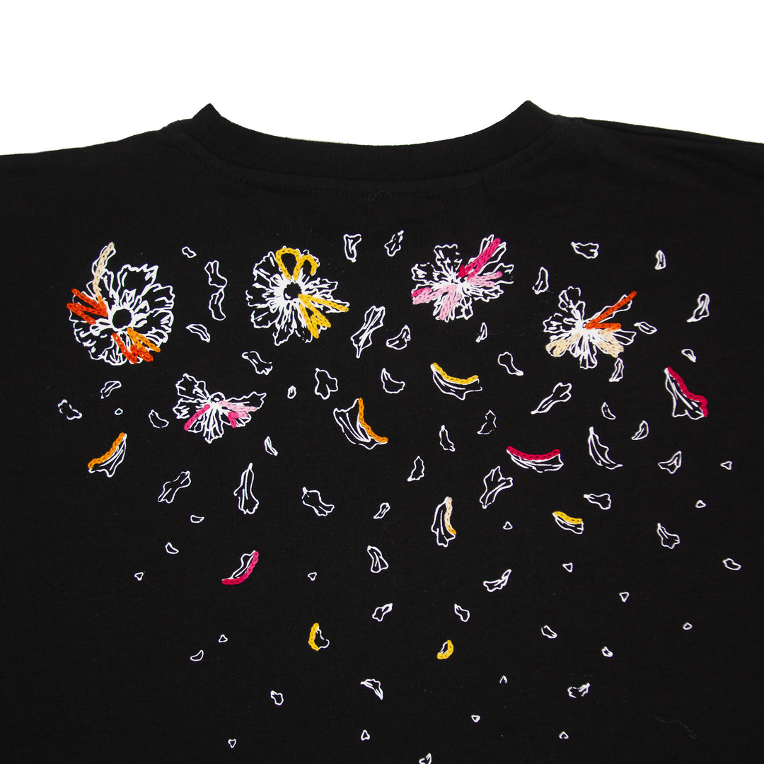 Playera Mujer Cempasúchil Negra