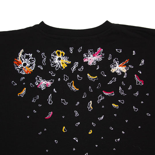 Playera Mujer Cempasúchil Negra