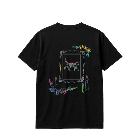 Playera Hombre Cempasúchil Negra
