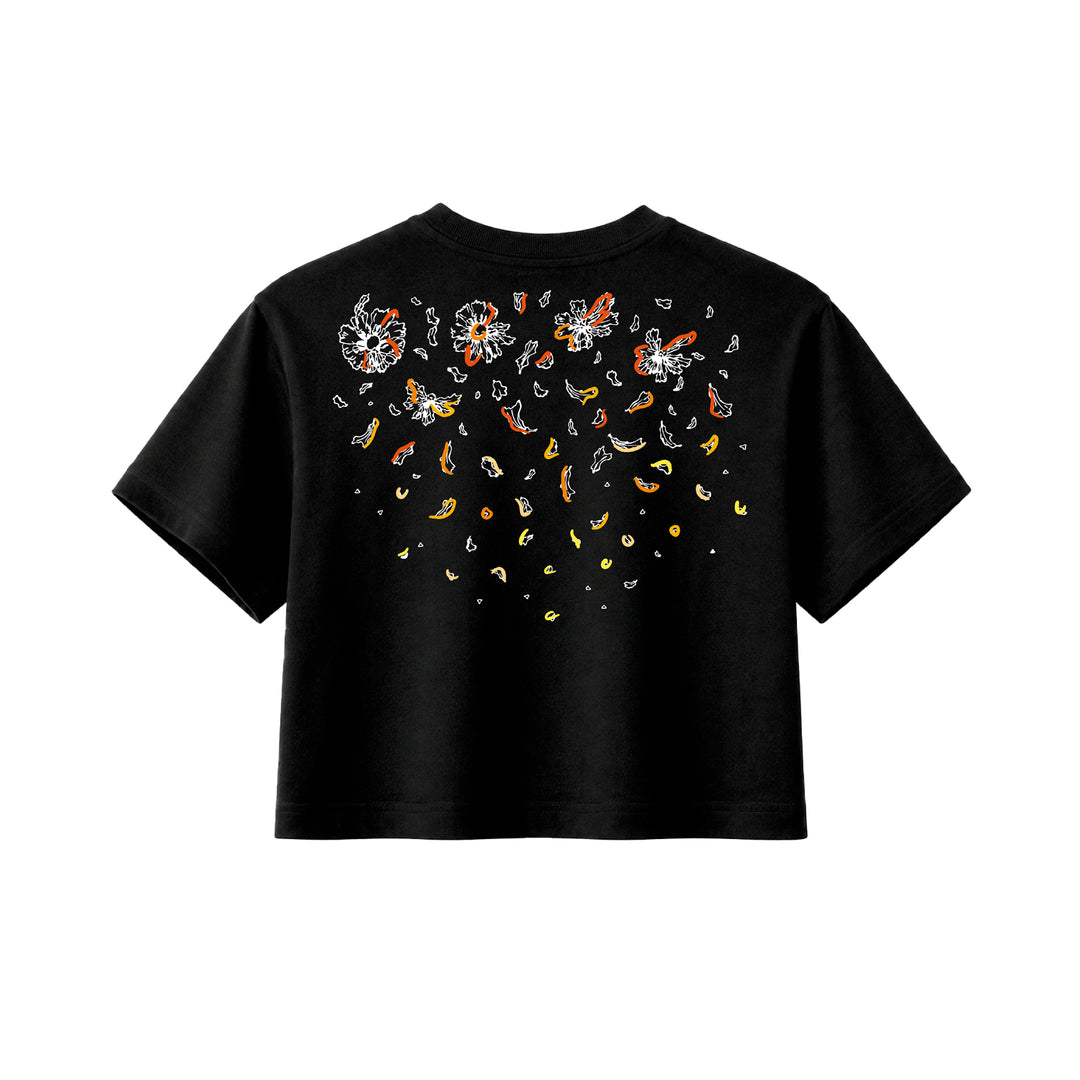 Playera Mujer Cempasúchil Negra