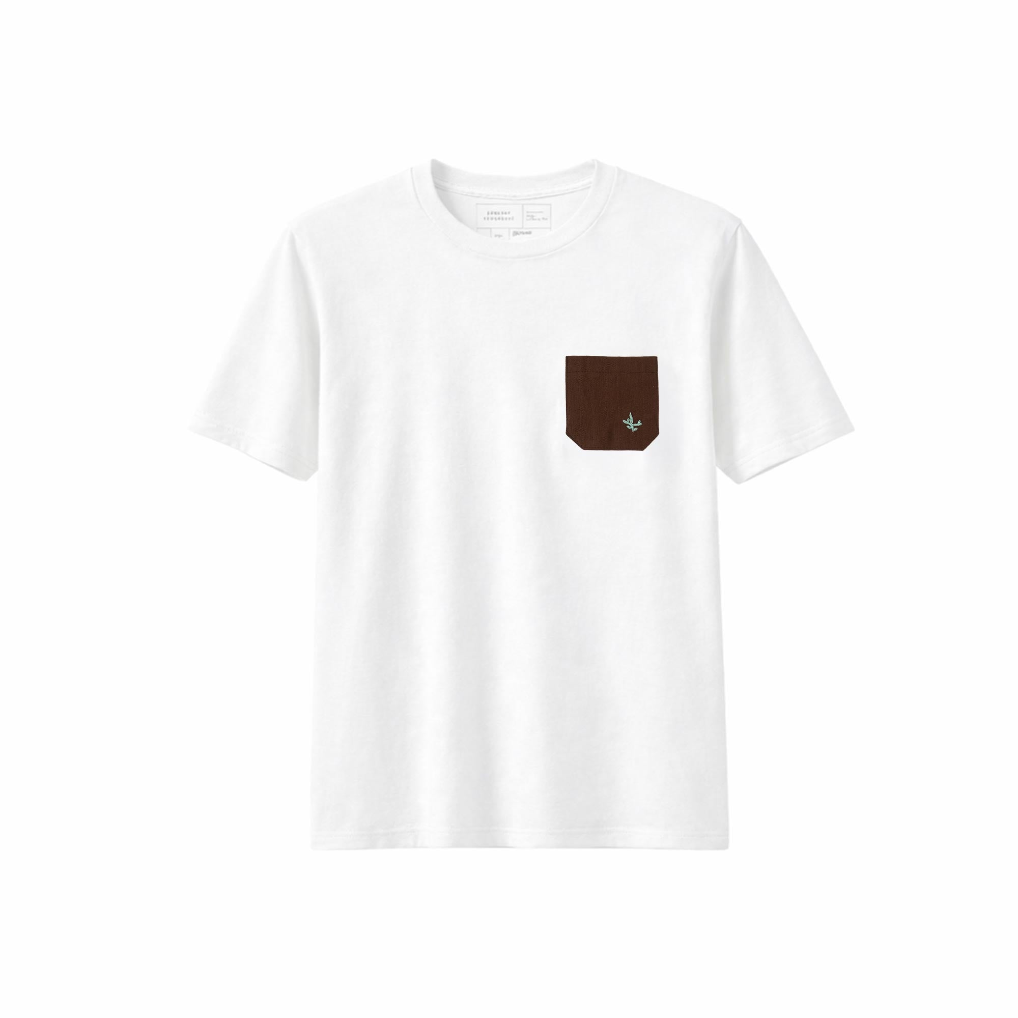 Playera Pocket Coral Blanco