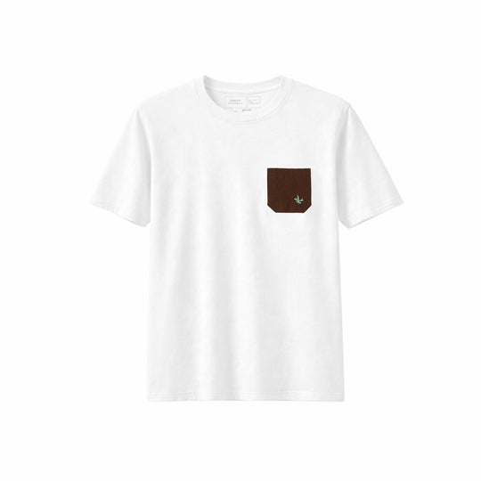 Playera Pocket Coral Blanco
