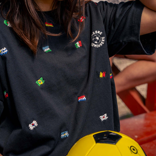 Playera Copa Confetti Negro-Mujer